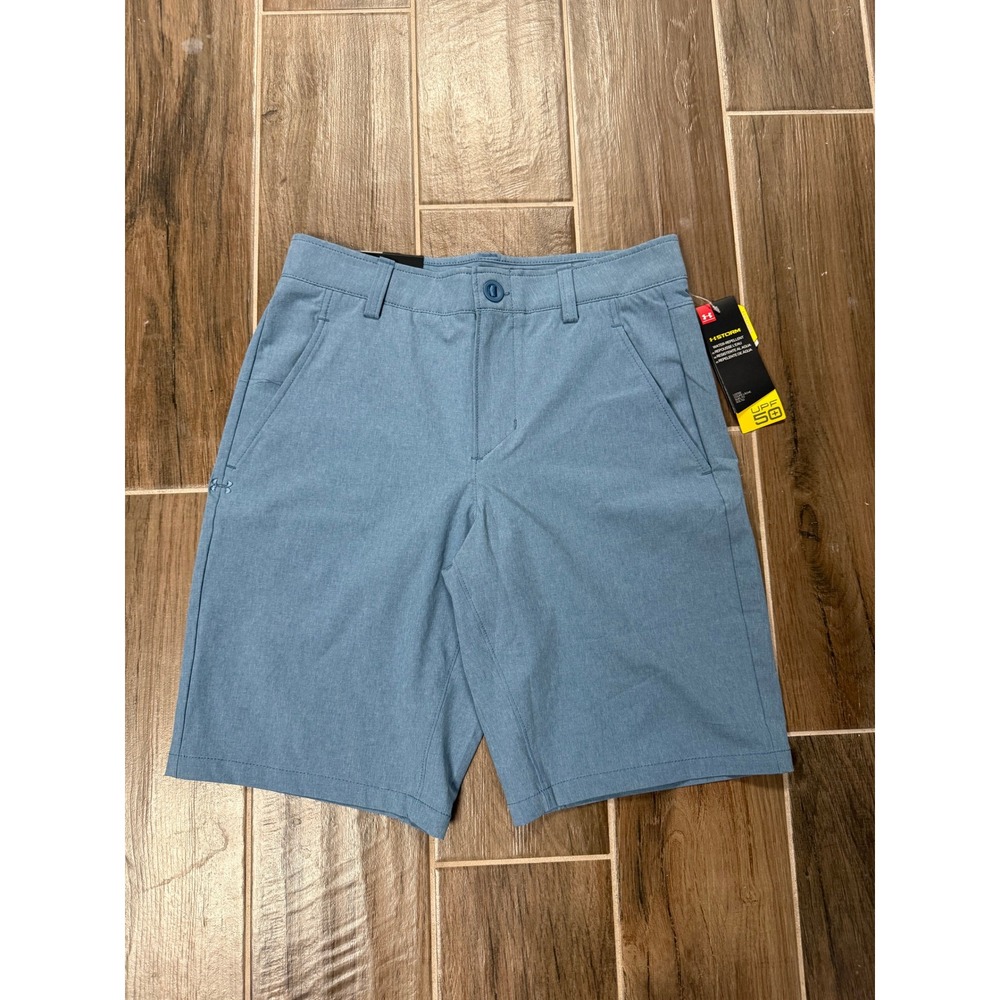 Under Armour Storm Golf Shorts Mens 30 Blue Heathered UPF 50 Water Repellent 10"